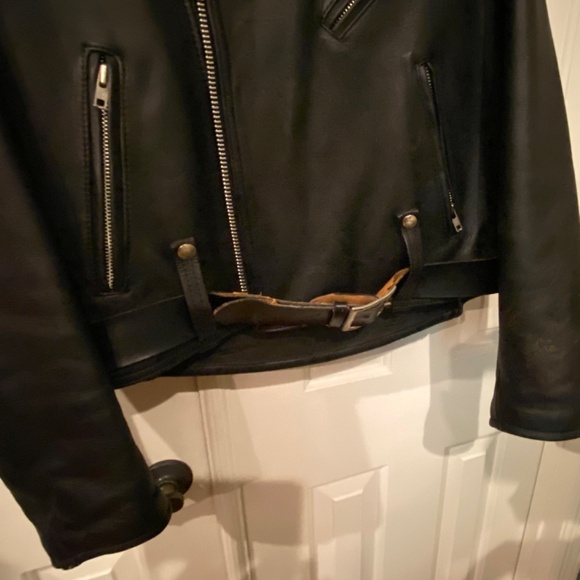 Harley-Davidson 🏍️ Men’s 46R Full Zip Classic Heavy Leather Riding Jacket - Picture 9 of 13